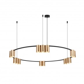 DK4067-BK+SG Подвесной светильник ORBIT, IP20, 15xGU10 LED, до 15 Вт, черный + сатинированное золото, алюминий в Озерске - ozersk.ok-mebel.com | фото 3