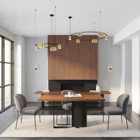 DK4067-BK+SG Подвесной светильник ORBIT, IP20, 15xGU10 LED, до 15 Вт, черный + сатинированное золото, алюминий в Озерске - ozersk.ok-mebel.com | фото 5