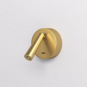 DK5072-SB Бра SHINE WALL со светодиодом, D104*H68, IP20, 3000К, 3W, RA?90, сатинированная латунь, алюминий в Озерске - ozersk.ok-mebel.com | фото 2