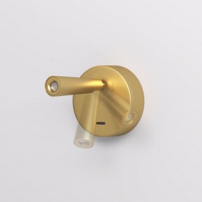 DK5072-SB Бра SHINE WALL со светодиодом, D104*H68, IP20, 3000К, 3W, RA?90, сатинированная латунь, алюминий в Озерске - ozersk.ok-mebel.com | фото 3