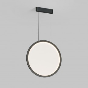 DK6606-BK Подвесной вертикальный светильник Veil со светодиодом H1700 d600 220V 48W 3000-6000K IP20 черный алюминий в Озерске - ozersk.ok-mebel.com | фото