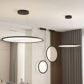 DK6616-BK Подвесной горизонтальный светильник Veil со светодиодом H900 d600 220V 48W 3000-6000K IP20 черный алюминий в Озерске - ozersk.ok-mebel.com | фото 5