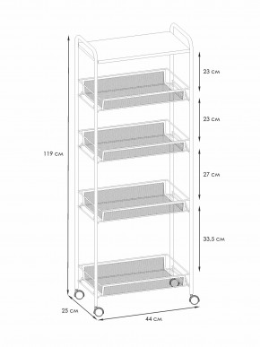 Э 443 ГР Этажерка "Ладья 25КС" Графит в Озерске - ozersk.ok-mebel.com | фото 2