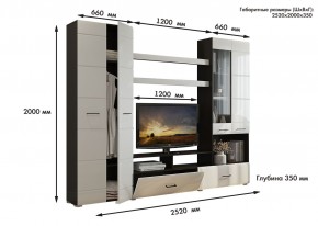 Гостиная Альфа МДФ (Венге/Белый глянец) в Озерске - ozersk.ok-mebel.com | фото 3