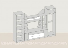 Гостиная Аллегро с 2 шкафами вариант-5 (венге/дуб белфорт) в Озерске - ozersk.ok-mebel.com | фото 2