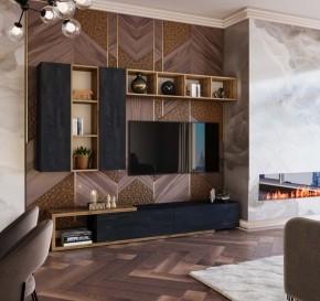 ХЛОЯ Гостиная (Дуб Вотан/Обсидиан) модульная в Озерске - ozersk.ok-mebel.com | фото 11