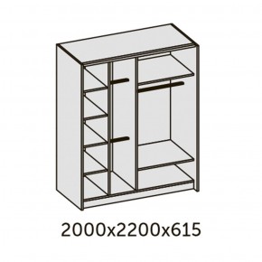 ИННЭС-5 Шкаф-купе 2-х дв. 2000 (2дв. Ф1 - венге) в Озерске - ozersk.ok-mebel.com | фото 3