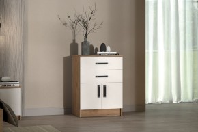 Комод Эконом (Дуб крафт золотой/Белый текстурный) в Озерске - ozersk.ok-mebel.com | фото 3