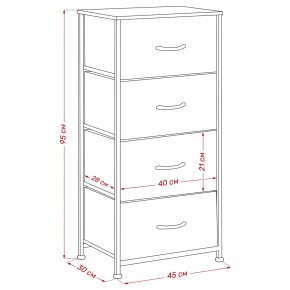 Комод Leset Линкс 4 ящ. (к/з), Каркас Белый, ящики Белые в Озерске - ozersk.ok-mebel.com | фото 8