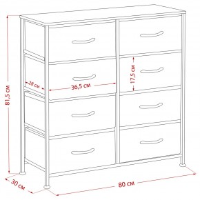 Комод Leset Линкс 8 ящ. (к/з), Каркас Белый, ящики Белые в Озерске - ozersk.ok-mebel.com | фото 8