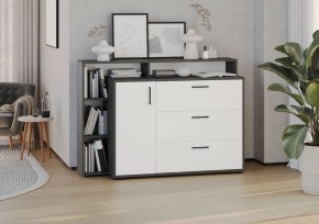Комод с дверкой и тремя ящиками (графит/белый) в Озерске - ozersk.ok-mebel.com | фото 3
