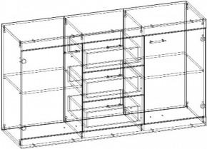 СОНАТА КС-1500 Комод (Дуб сонома/Белый глянец) в Озерске - ozersk.ok-mebel.com | фото 2