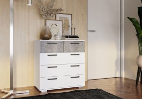 Комод Стандарт-5 NEW (белый/цемент светлый) в Озерске - ozersk.ok-mebel.com | фото 3