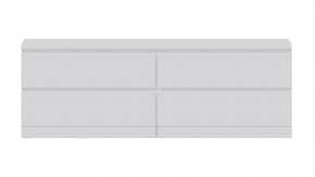 Комод Варма 4Д низкий с четырьмя выдвижными ящиками, цвет белый в Озерске - ozersk.ok-mebel.com | фото 2
