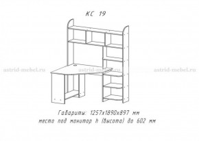 Компьютерный стол №19 (Анкор темный) в Озерске - ozersk.ok-mebel.com | фото 3