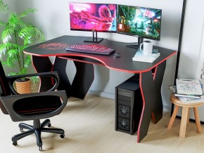 Компьютерный стол КЛ №9.0 (Черный/Красный) в Озерске - ozersk.ok-mebel.com | фото 3