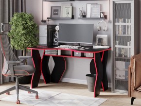 Компьютерный стол КЛ №9.0 (Черный/Красный) в Озерске - ozersk.ok-mebel.com | фото 4
