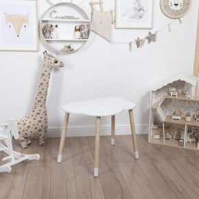 Комплект детский стол ОБЛАЧКО и стул ОБЛАЧКО ROLTI Baby (белая столешница/белое сиденье/береза ножки) в Озерске - ozersk.ok-mebel.com | фото