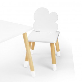 Комплект детской мебели стол и два стула Облачко (Белый/Белый/Береза) в Озерске - ozersk.ok-mebel.com | фото