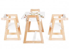 Комплект детской мебели стол и  два стула Я САМ "Лофт-Дуо" (Белый) в Озерске - ozersk.ok-mebel.com | фото