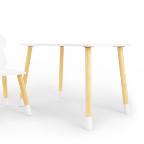 Комплект детской мебели стол и стул Корона (Белый/Белый/Береза) в Озерске - ozersk.ok-mebel.com | фото 2