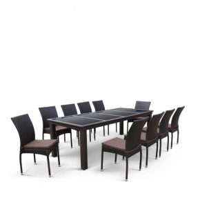 Комплект плетеной мебели T438/Y380A-W53 Brown (10+1) в Озерске - ozersk.ok-mebel.com | фото 3