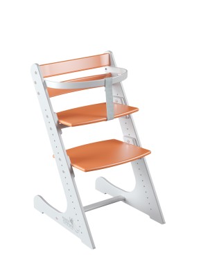 Комплект растущий стул и жесткий ограничитель Конёк Горбунёк Комфорт  (Бело-оранжевый) в Озерске - ozersk.ok-mebel.com | фото
