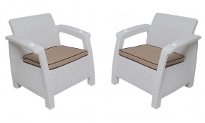 Комплект уличной мебели Yalta Premium Terrace Set (Ялта) белый (+подушки под спину) в Озерске - ozersk.ok-mebel.com | фото 4