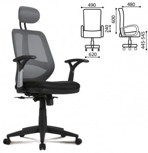 Кресло BRABIX "Saturn ER-400" (черное/серое) 530871 в Озерске - ozersk.ok-mebel.com | фото 2