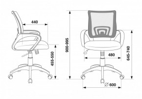 Кресло Бюрократ CH-695N/R/TW-11 красный TW-35N черный TW-11 в Озерске - ozersk.ok-mebel.com | фото 3