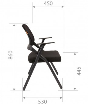 Кресло для посетителей CHAIRMAN NEXX (ткань стандарт черный/сетка DW-66) в Озерске - ozersk.ok-mebel.com | фото 7