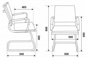 Кресло для посетителя Бюрократ CH-993-Low-V/Black на черный в Озерске - ozersk.ok-mebel.com | фото 3