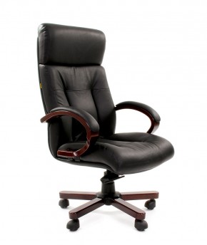 Кресло для руководителя CHAIRMAN  421 (Натуральная кожа) Черное в Озерске - ozersk.ok-mebel.com | фото 1