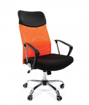 Кресло для руководителя CHAIRMAN 610 N (15-21 черный/сетка оранжевый) в Озерске - ozersk.ok-mebel.com | фото 1
