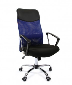 Кресло для руководителя CHAIRMAN 610 N (15-21 черный/сетка синий) в Озерске - ozersk.ok-mebel.com | фото 1