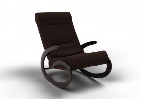 Кресло-качалка Мальта 10-Т-Ш (ткань/венге) ШОКОЛАД в Озерске - ozersk.ok-mebel.com | фото 1