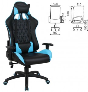 Кресло компьютерное BRABIX "GT Master GM-110" (черное/голубое) 531928 в Озерске - ozersk.ok-mebel.com | фото 2
