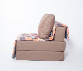 Кресло-кровать бескаркасное Харви (коричневый-геометрия браун) в Озерске - ozersk.ok-mebel.com | фото 2