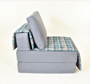 Кресло-кровать бескаркасное Харви (серый-квадро азур) в Озерске - ozersk.ok-mebel.com | фото 3
