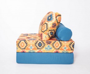 Кресло-кровать-пуф бескаркасное Прайм (мехико желтый-морская волна) в Озерске - ozersk.ok-mebel.com | фото 2