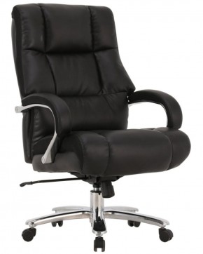 Кресло офисное BRABIX PREMIUM "Bomer HD-007" (рециклированная кожа, хром, черное) 531939 в Озерске - ozersk.ok-mebel.com | фото 1