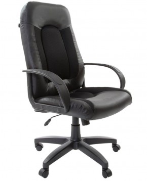 Кресло офисное BRABIX "Strike EX-525" (экокожа черная, ткань черная) 531381 в Озерске - ozersk.ok-mebel.com | фото