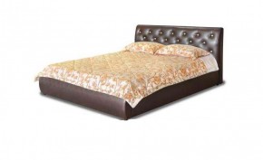 Кровать 1600 Флоренция в к/з "Классик 307 коричневый" (серия Норма) + основание + опоры в Озерске - ozersk.ok-mebel.com | фото