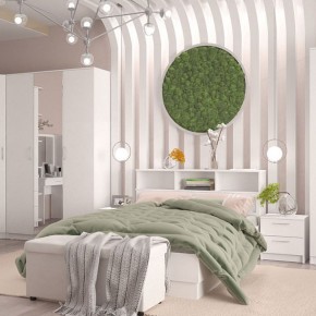 Кровать 1600 Париж с настилом (Белый тиснение) в Озерске - ozersk.ok-mebel.com | фото 4
