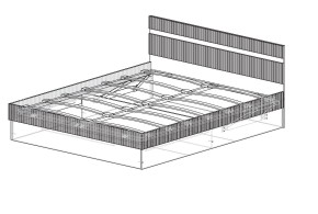 ОЛИВИЯ Кровать 1600 с основанием и ПМ в Озерске - ozersk.ok-mebel.com | фото 4