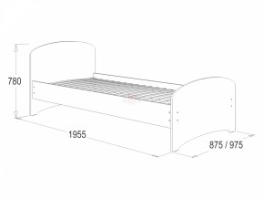 Кровать-4 одинарная (900*1900) в Озерске - ozersk.ok-mebel.com | фото 2