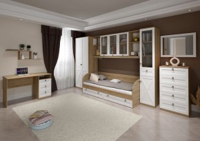 Кровать 800 «ТУРИН» с настилом ЛДСП в Озерске - ozersk.ok-mebel.com | фото 3
