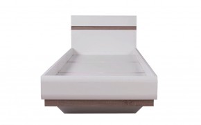 Кровать 90/TYP 90, LINATE ,цвет белый/сонома трюфель в Озерске - ozersk.ok-mebel.com | фото 3