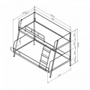 Кровать двухъярусная Дельта Лофт-20.02.04 Белый в Озерске - ozersk.ok-mebel.com | фото 2