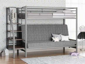 Кровать двухъярусная с диваном "Мадлен-3" (Серый/Серый) в Озерске - ozersk.ok-mebel.com | фото